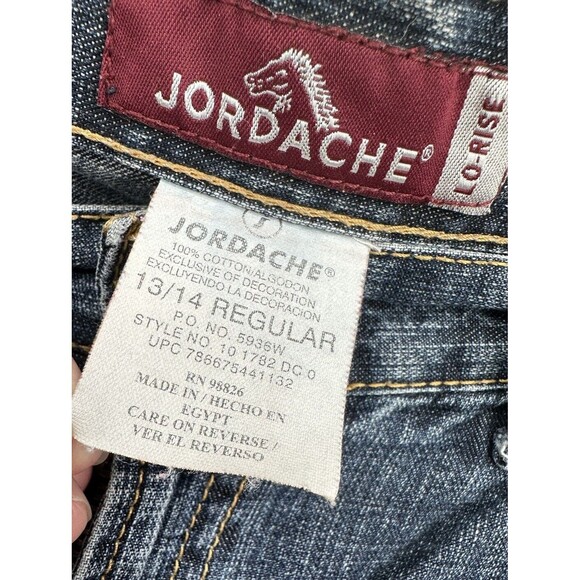 Jordache  Y2K  flare Jeans Womens 13/14 Blue‎ Denim Low Rise Stretch Bootcut Y2K - Picture 7 of 8